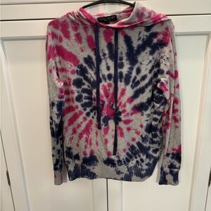 Central Park West Tie-Dye hoodie cotton Sweater - Pink and Blue